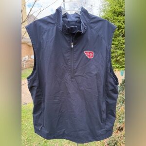 Cutter & Buck Black, Dayton Flyers Stitched Logo, WeatherTec Vest, Blue, Sz L